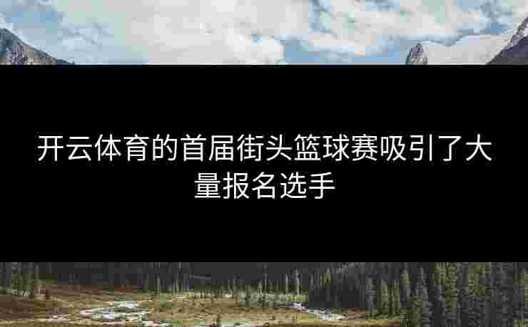 开云体育的首届街头篮球赛吸引了大量报名选手