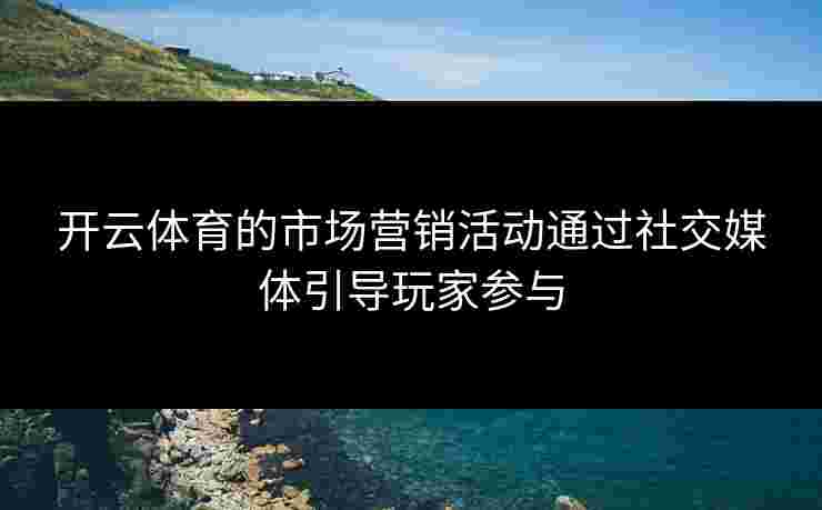 开云体育的市场营销活动通过社交媒体引导玩家参与