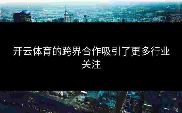 开云体育的跨界合作吸引了更多行业关注